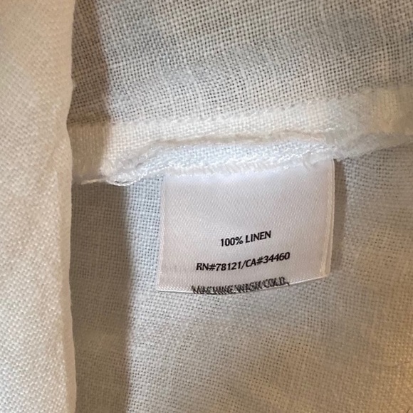 Eileen Fisher White Linen Midi A-line Tank Dress. - Picture 8 of 11